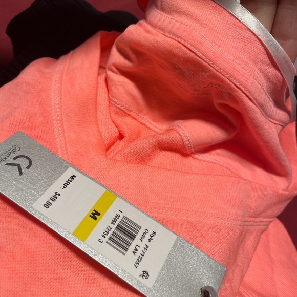 Calvin Klein Women Performance Asymmetrical Hem Active Top Lava Size Medium $49 - Picture 3 of 5